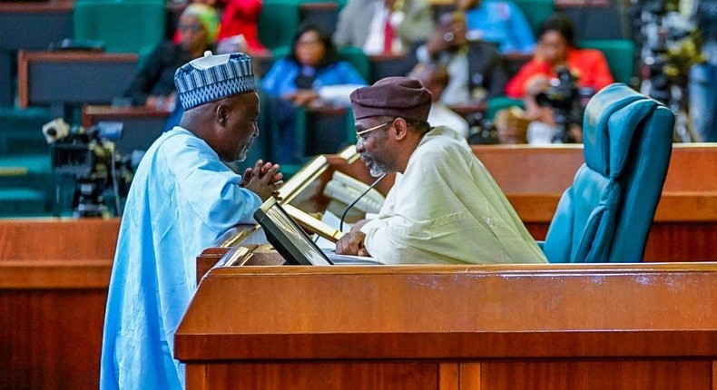 Speaker of the House of Representatives Hon. Femi Gbajabiamila and his Deputy, Hon. Idris Wase [Twitter/@HonAhmedWase]