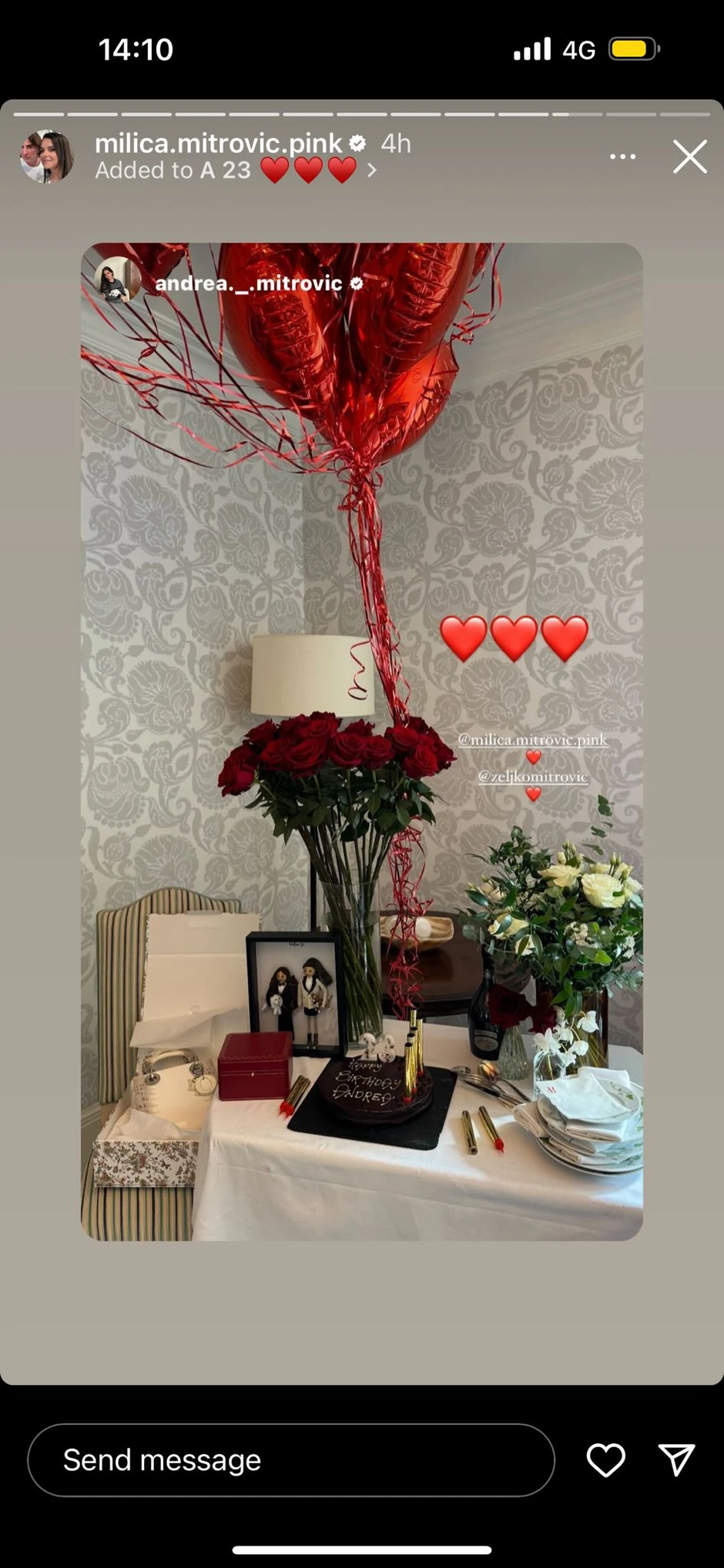 Andrea Mitrović pokazala poklone koje je dobila