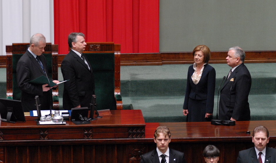 Zaprzysiężenie Lecha Kaczyńskiego w Sejmie przed Zgromadzeniem Narodowym