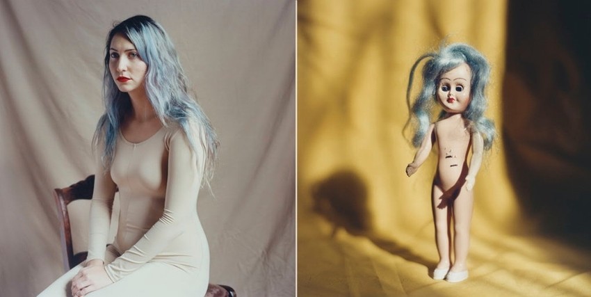 Kada je kupila ovu lutku, umetnica je znala da će teško naći devojku sličnu njoj. "Pronašla sam nekoliko devojaka zelene kose, ali su prošli meseci dok nisam naišla na odgovarajuću plavokosu", kaže ona (FOTO: Annie Collinge)