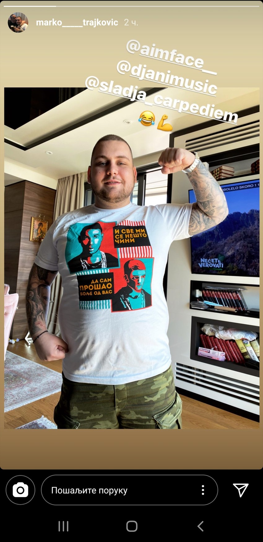 Đanijev sin, poruka na društvenim mrežama