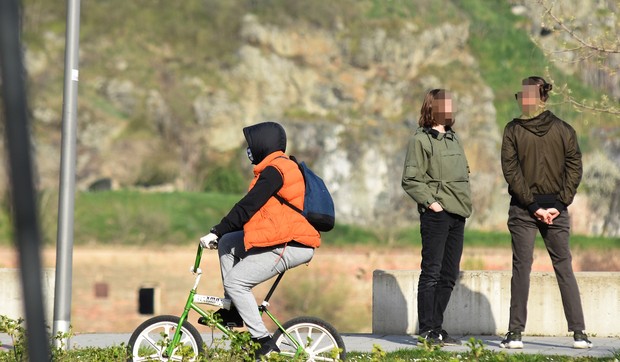 Novosadski kej, lepo vreme, vanredno stanje