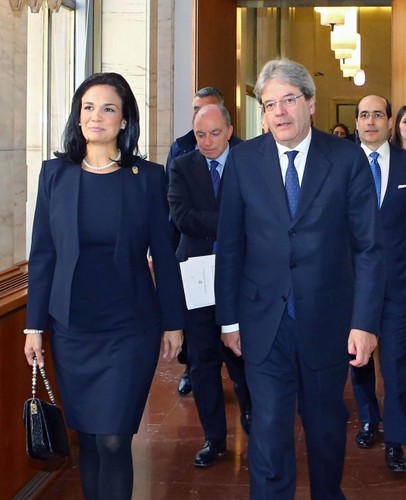 Isabel Saint Malo De Alvarado i Paolo Gentiloni