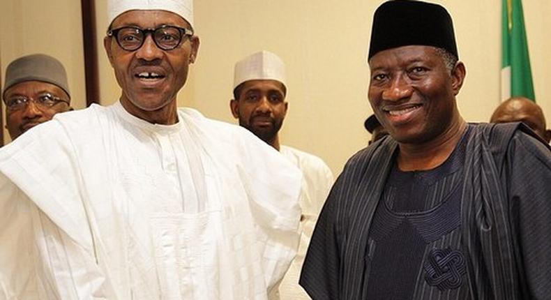 President Goodluck Jonathan and President-elect, Muhammadu Buhari