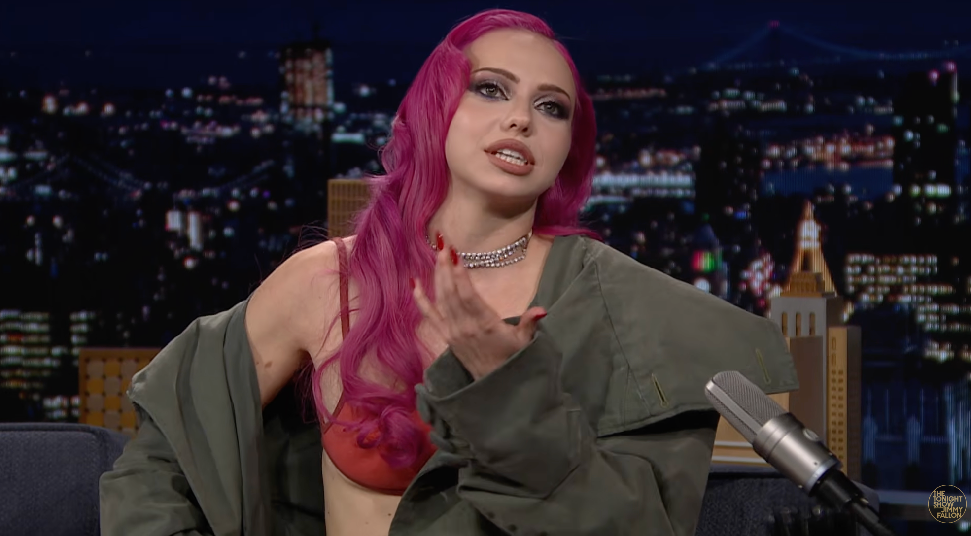 Slovenská speváčka Adéla a Jimmy Fallon.