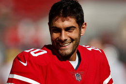 Jimmy Garoppolo to make his first start with the San Francisco 49ers on Sunday after successful mid-game debut last weekend
