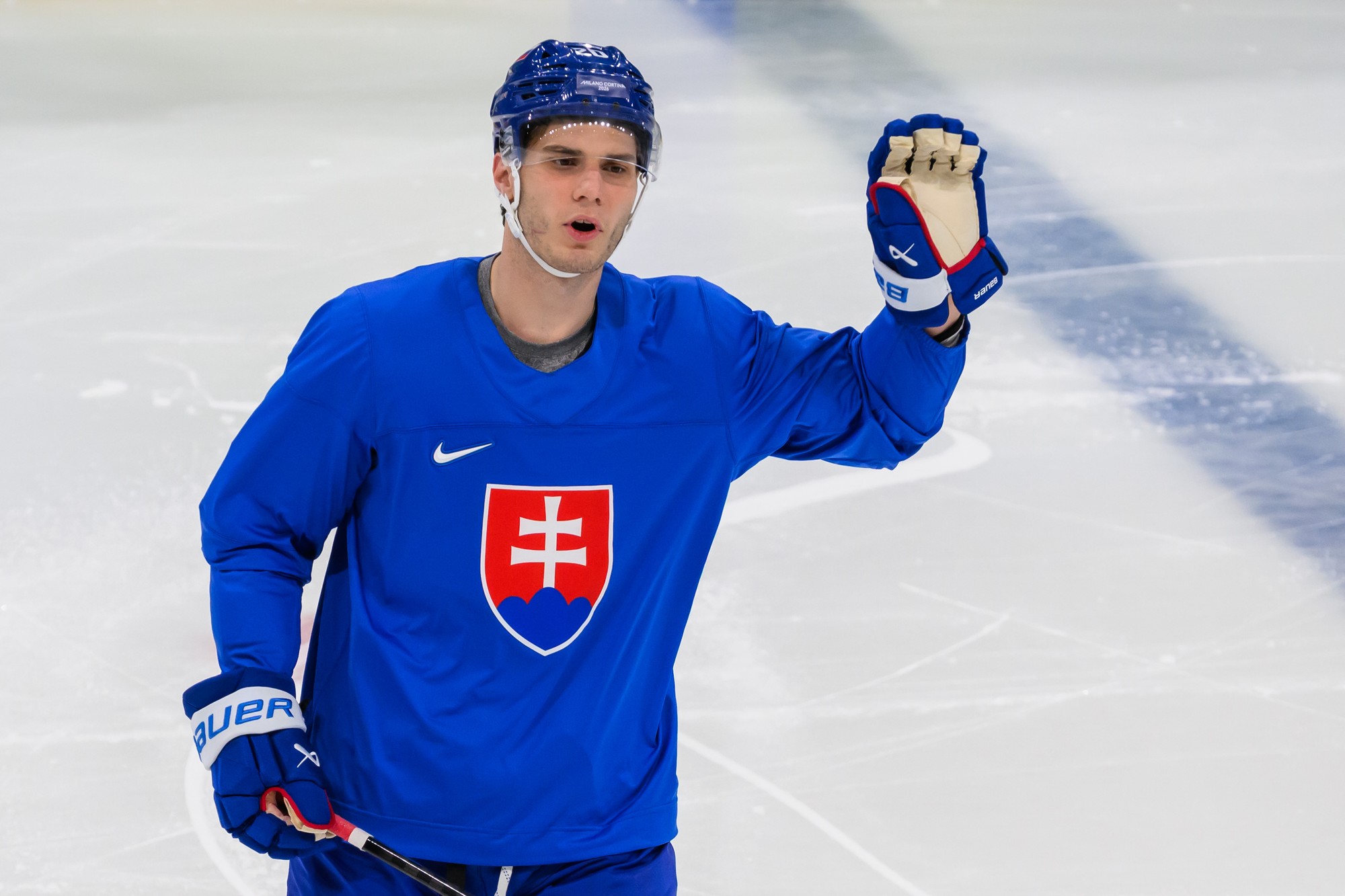 Slovenský hokejista Juraj Slafkovský. 