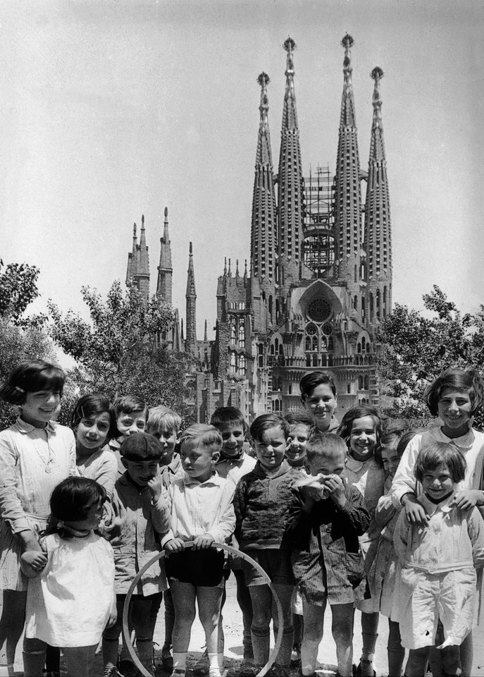 Sagrada Familia w budowie (1934 r.)