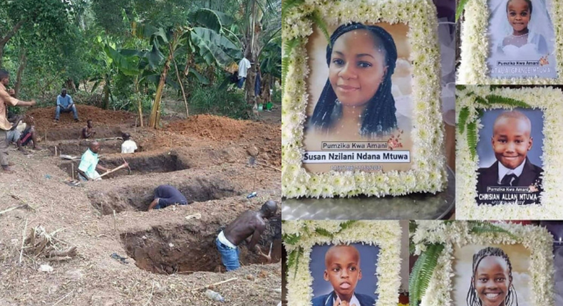 5 Family members who died at Magufuli’s requiem mass at Uhuru Stadium buried (Photos)