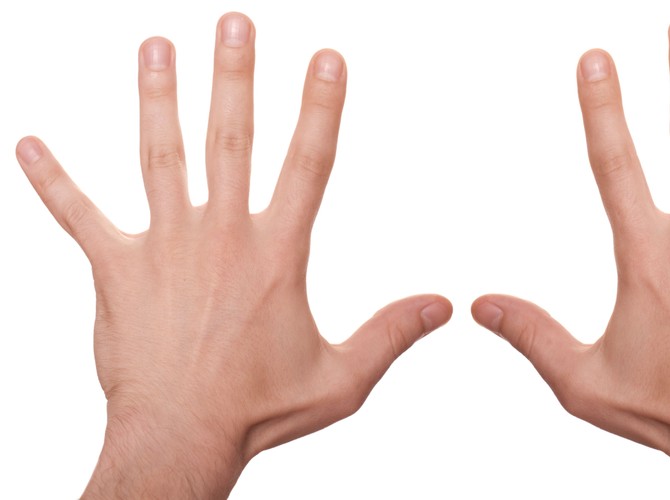 Długi palec wskazujący