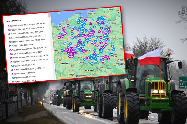 Protest rolników 9 lutego 2024 roku