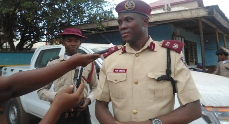 Lagos State Sector Commander of the Federal Roads Safety Corps, (FRSC), Mr Hyginus Omeje