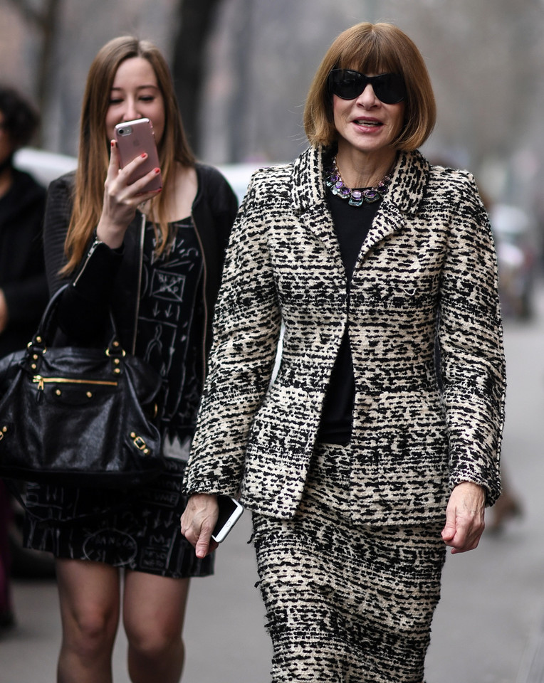 Anna Wintour na Milan Fashion Week 2017