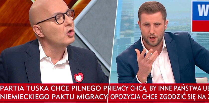 Najpierw poseł został nazwany "chamem", teraz inny miał "siedzieć cicho", kiedy pada pytanie. Znowu awantura w programie TVP Info