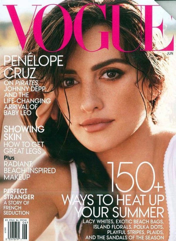 Penelope Cruz w czerwcowym numerze magazynu "Vogue "