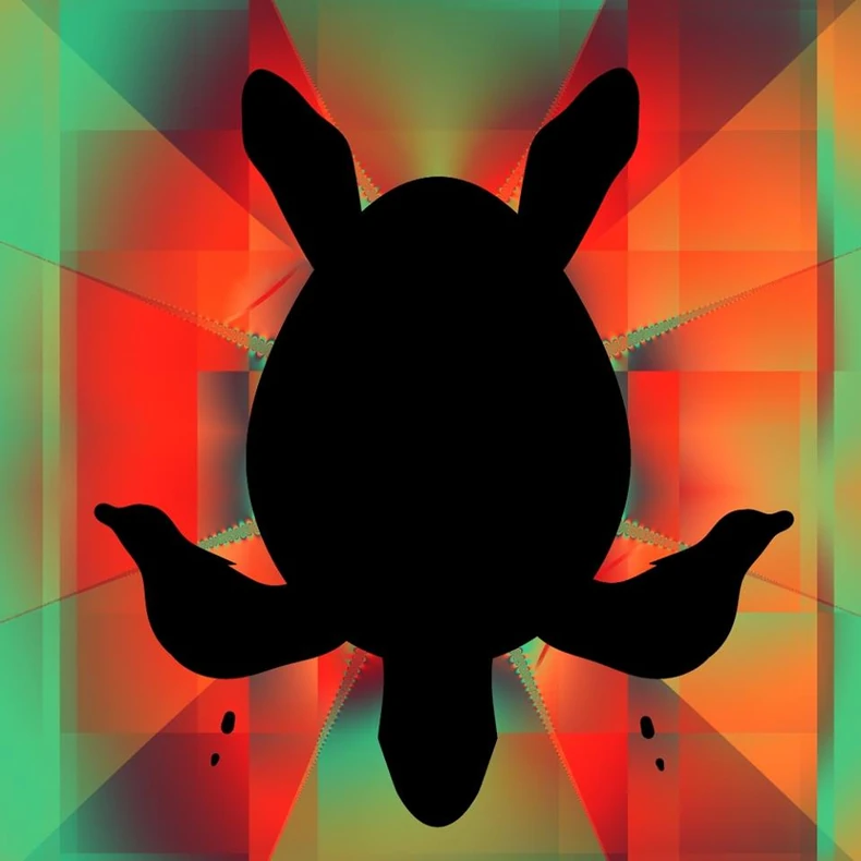 Jedan od radova Nikole Novakovića: "Fraktali koji beže vremenu"