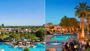 The Phoenician (L) and the Hermosa Inn (R) are two of Arizona's top hotels.Joey Hadden/Business Insider, Hermosa Inn