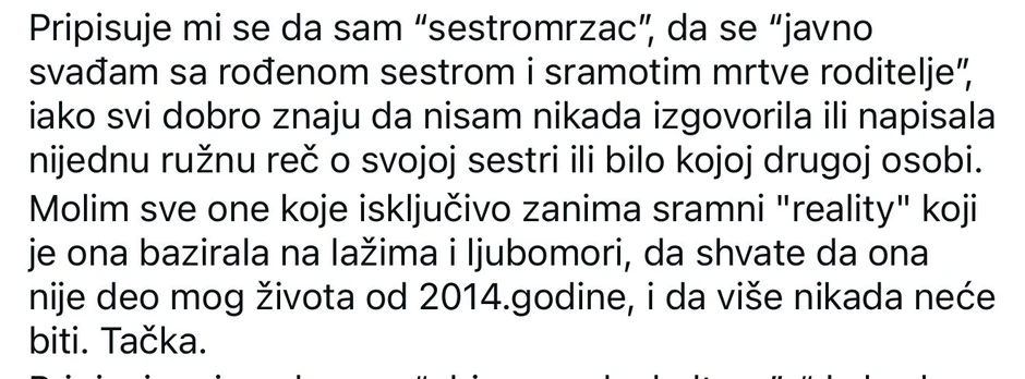 Aleksandra Kovač, objava