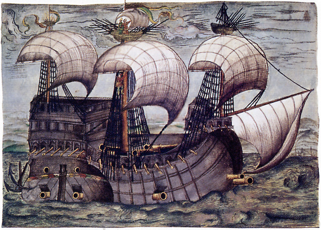 Statek La Santa Trinidad, którym Philipp von Hutten przepłynął Atlantyk w 1535 r.