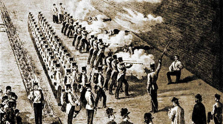 1849 október 6-án tizenhárom honvédtisztet végeztek ki Aradon