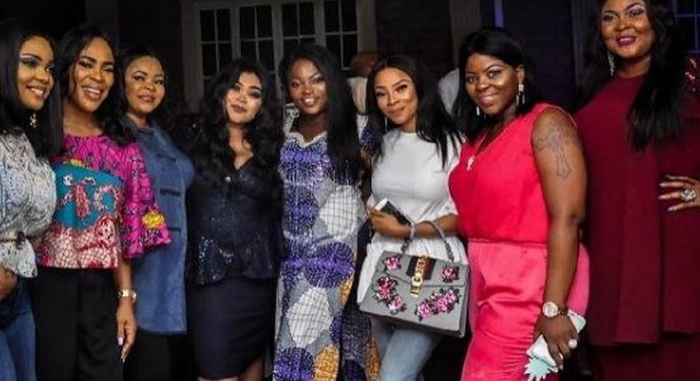 Fathia Balogun, Iyabo Ojo, Toke Makinwa, Bimbo Thomas, Ireti osayemi at Funke Akindele's housewarming party