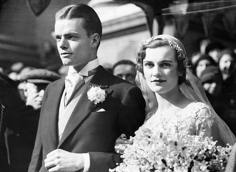 Ślub Margaret Whigham z Charlesem Sweeneyem, 1933 r.