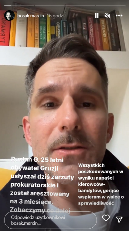 Marcin Bosak na InstaStories