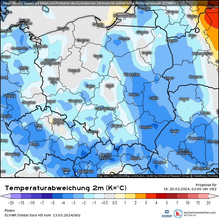 Po długim okresie ciepła temperatury powinny spaść nieco poniżej normy