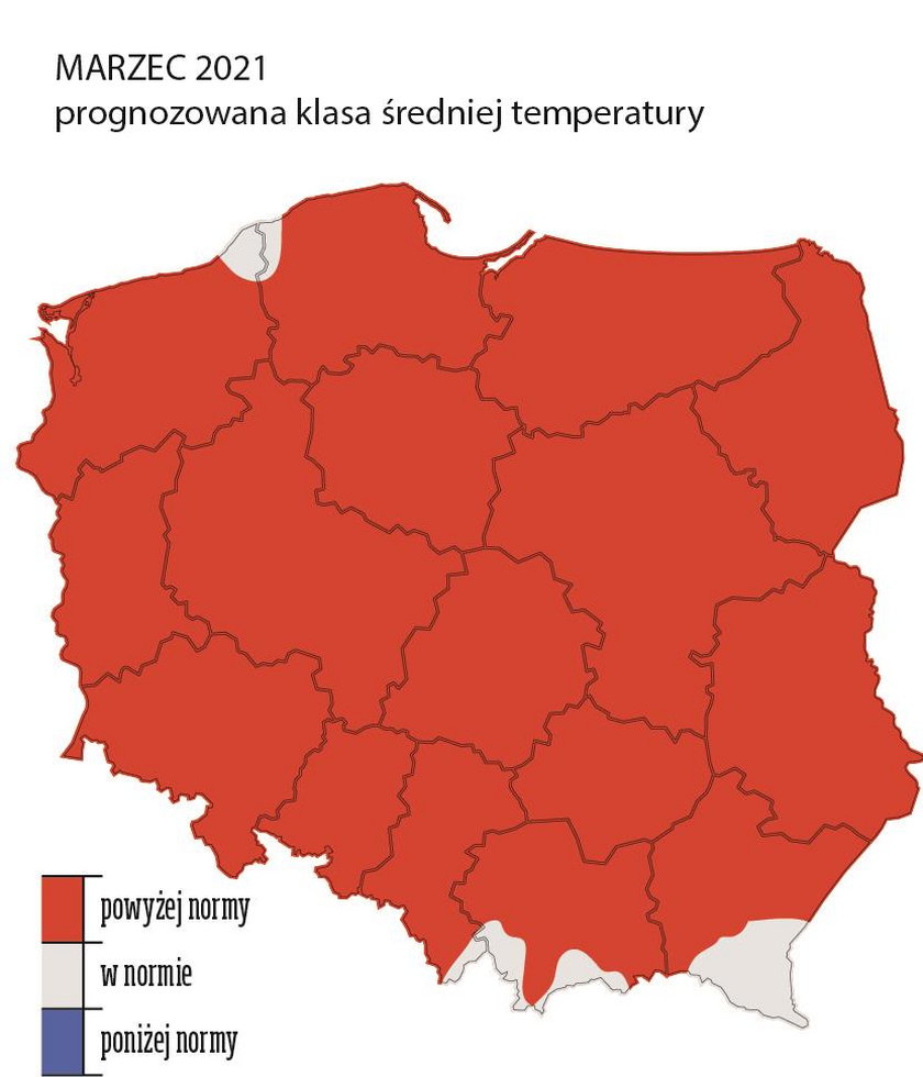 Temperatura w marcu