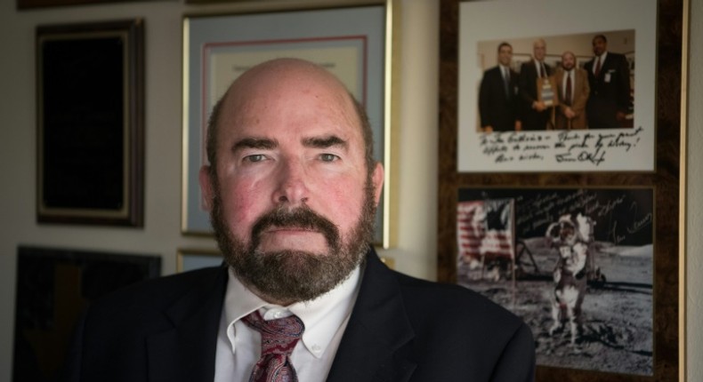 Joseph Gutheinz Jr, a retired NASA special agent known as the Moon Rock Hunter, in his law office in a Houston suburb