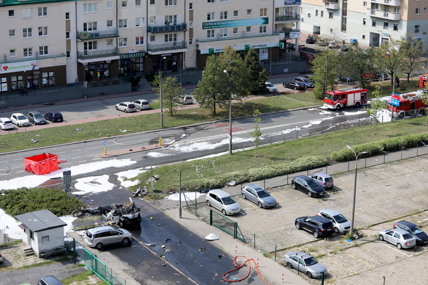 Wybuch samochodu przewożącego butle z gazem w Warszawie. Są ofiary