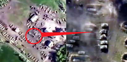 Co za atak! To z lewej to rosyjska baza, a to z prawej to ona pod ukraińskim ostrzałem. Zobacz, co z niej zostało!