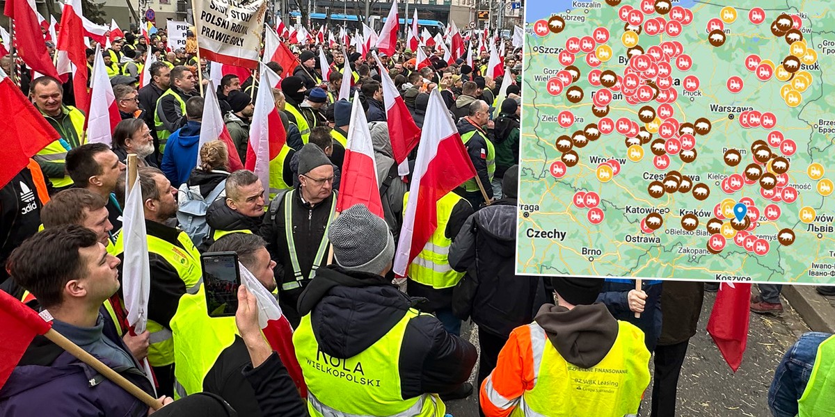 Dzisiejsze protesty w Polsce.