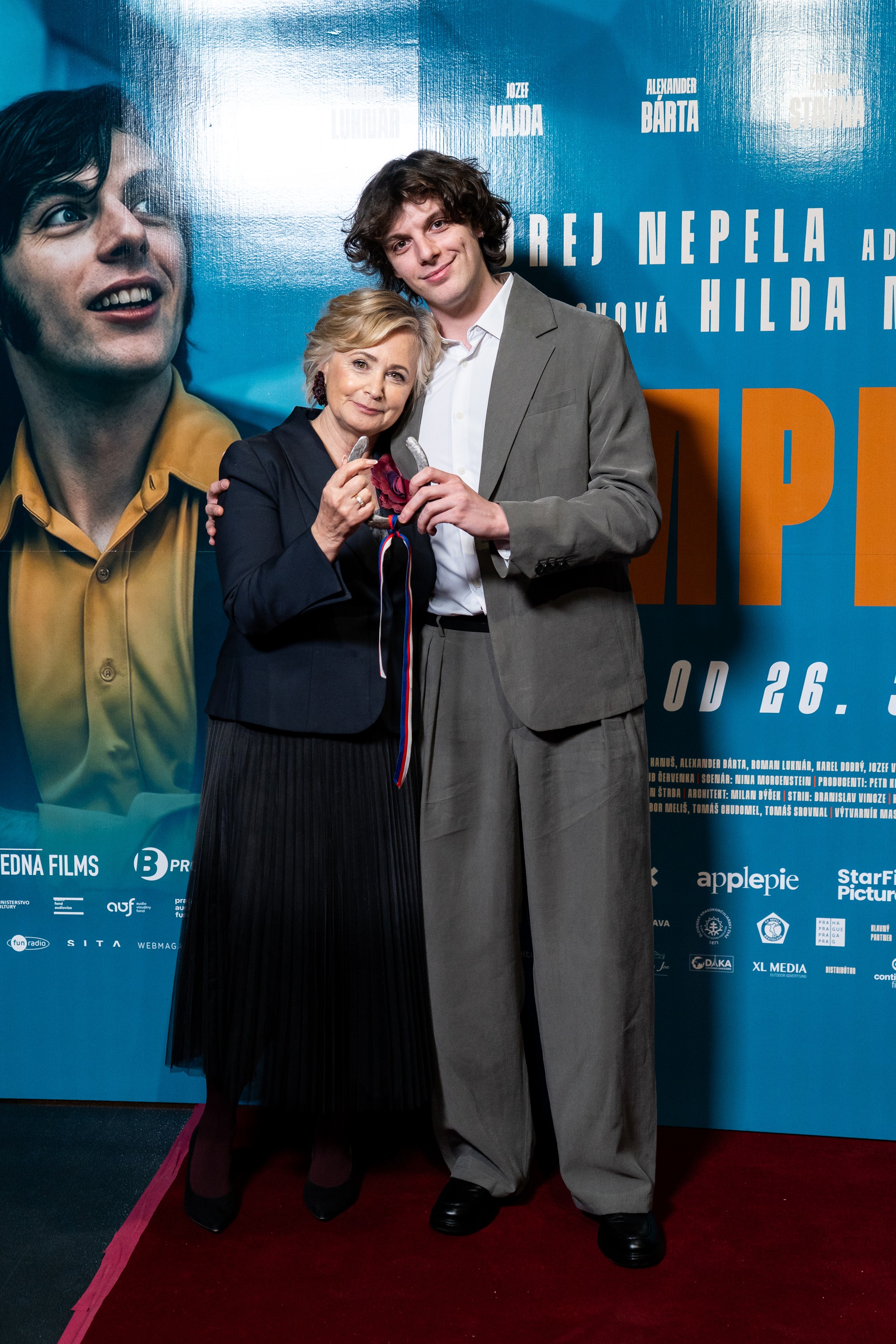 Premiéra filmu Šampión: Jana Nagyová a Adam Kubala.
