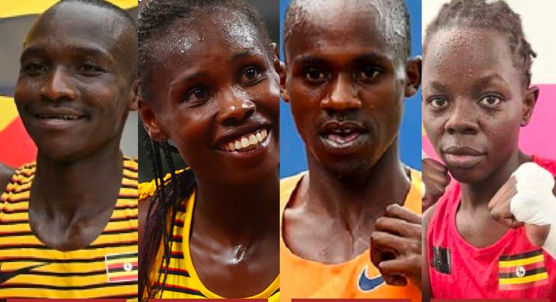 Photo montage of Uganda's Commonwealth Games medalists