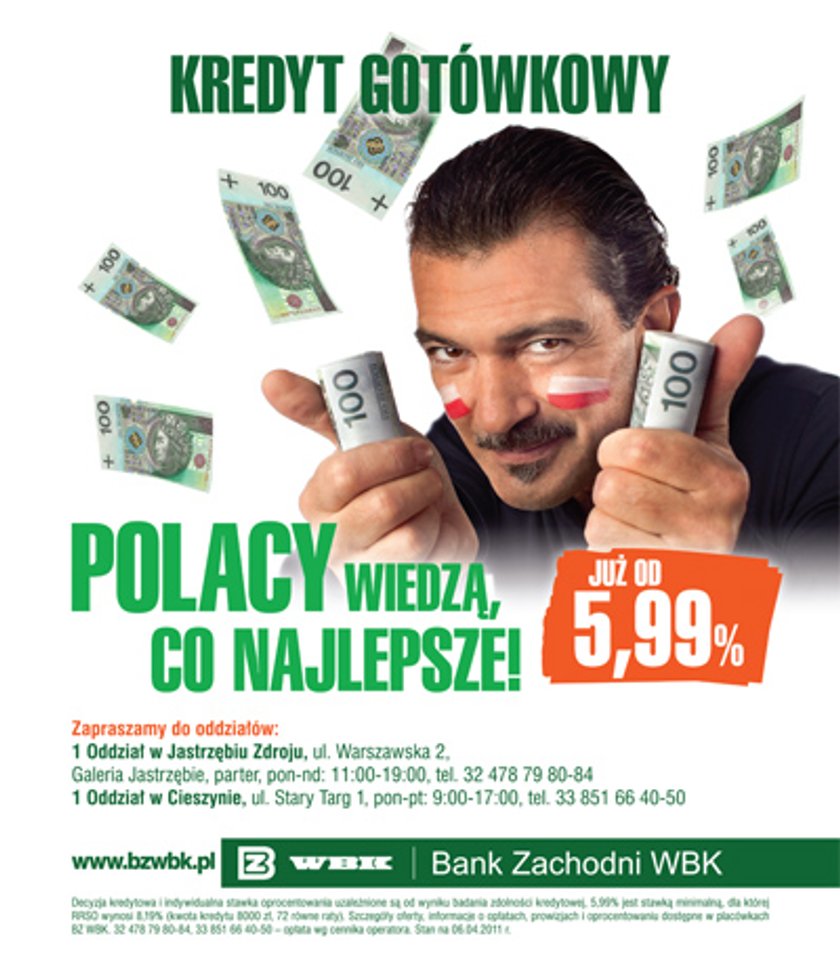 Gwiazdy reklamują banki 