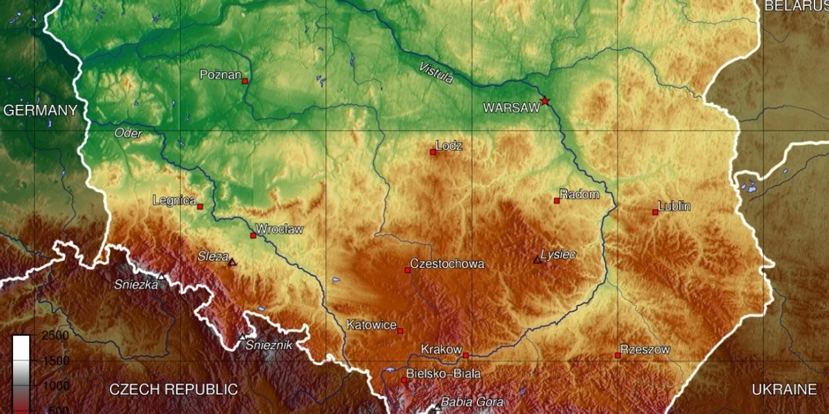 mapa polski