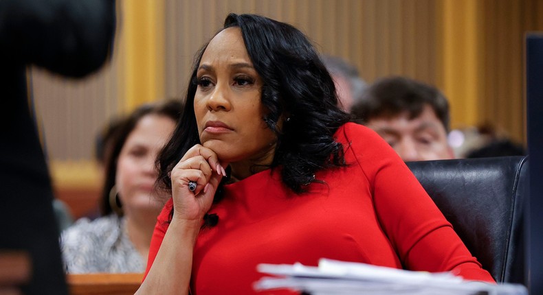 Fulton County District Attorney Fani Willis looks on during a misconduct hearing on March 1, 2024 in Atlanta, Georgia.Alex Slitz-Pool/Getty Images