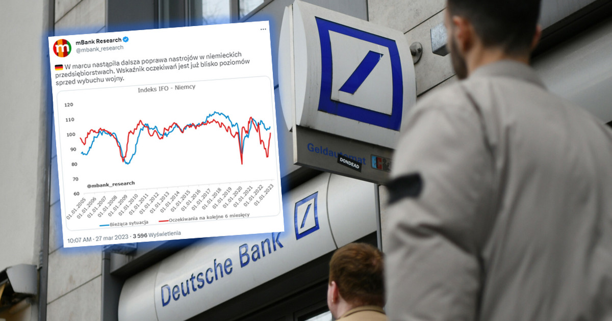 Die Deutsche Bank kämpft und die Stimmung in Deutschland verbessert sich.  Es gibt Hoffnung