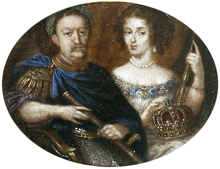 Jan Sobieski i Maria Kazimiera Portret podwójny z 1677 roku.