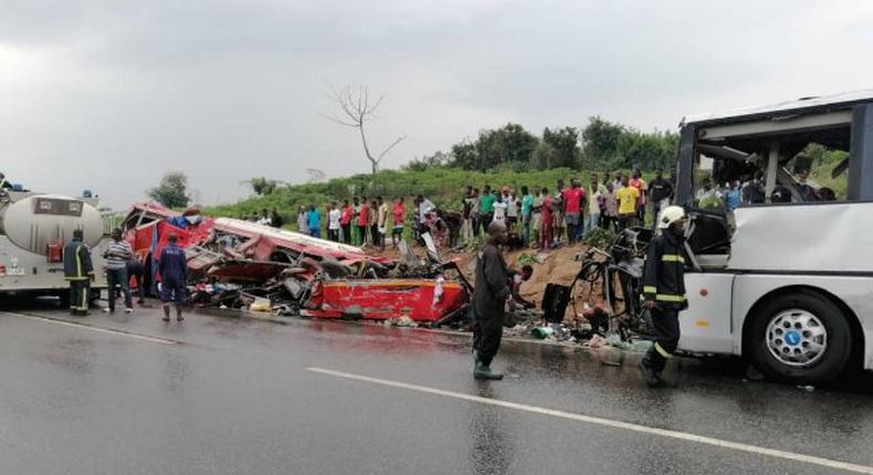 Accident on Cape Coast-Takoradi Highway claims 34 lives; many more injured