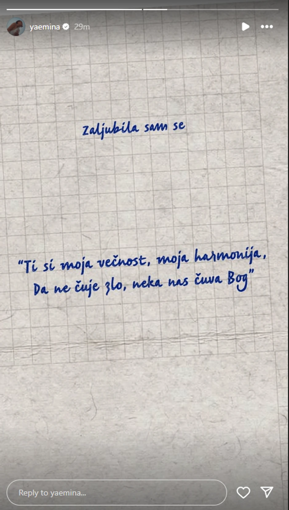 Emina Jahović zaintrigirala porukom