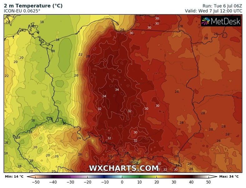 Bardzo duża różnica temperatury