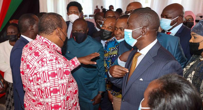 President Uhuru Kenyatta held a meeting with MPs at State House.