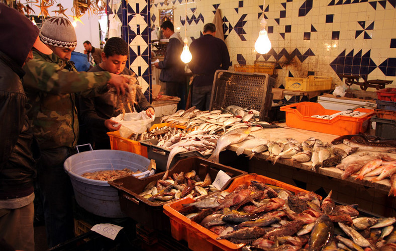 Tunezja, Sousse, targ rybny