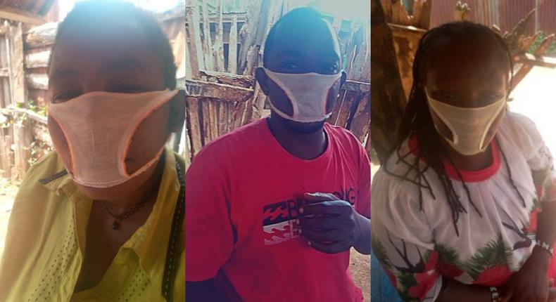 Unscrupulous traders sell female panties to unsuspecting rural residents as facemasks