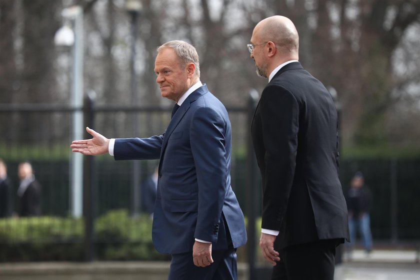 Donald Tusk i Denys Szmyhal