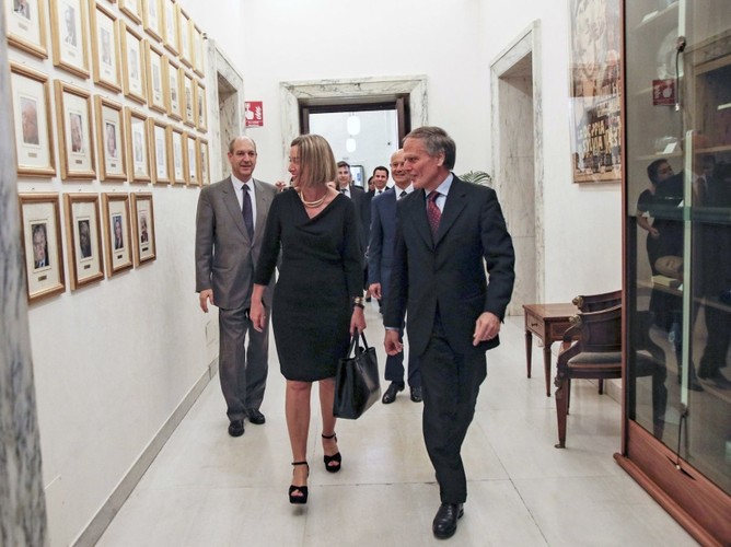 Federica Mogherini i Enzo Moavero Milanesi