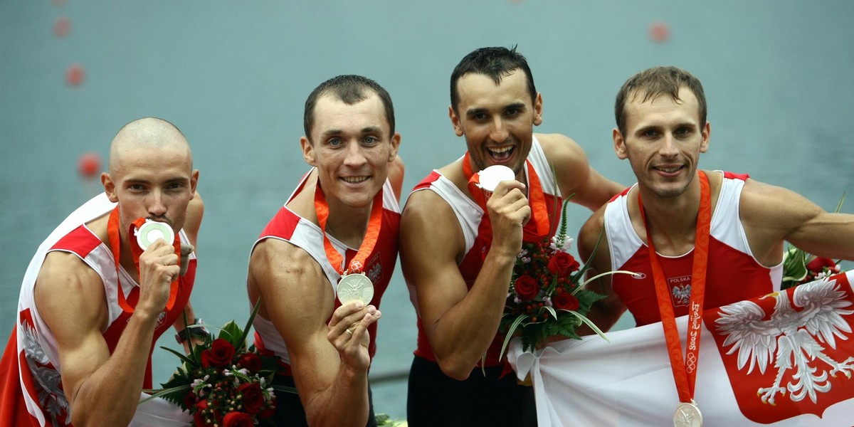 Wicemistrzowie olimpijscy z Pekinu z 2008 r.  Od lewej: Paweł Rańda, Miłosz Bernatajtys, Łukasz Pawłowski  i Bartłomiej Pawelczak.