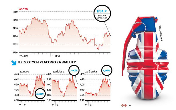 Brexit - złoty i WIG20